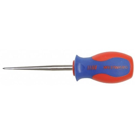 Ergonomic Scratch Awl, Tip Size 1/4 in, Overall Length 5 1/2 in, Red/Blue