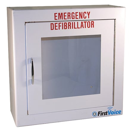 Defibrillator Storage Cabinet,White