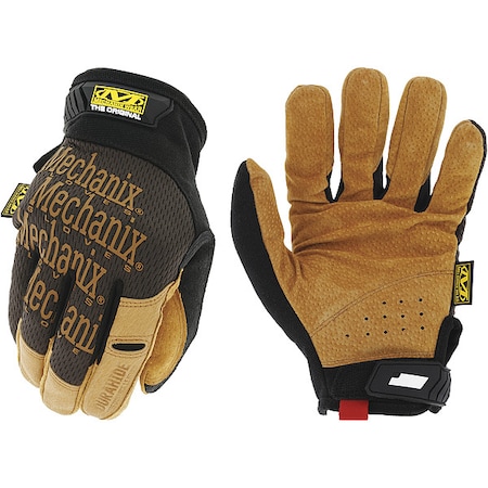 LMG-75 Mechanics Gloves, Leather Palm, TrekDry Back, 8, Brown