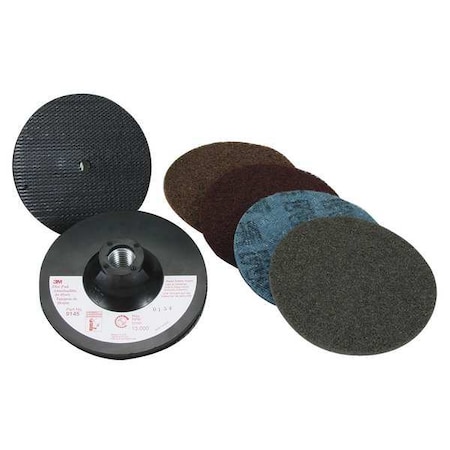 Hook-and-Loop Surface Conditioning Disc, 4-1/2" Dia, No Hole, Non-Woven Type, 9145S