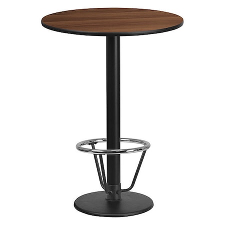 Round Laminate Table, Laminate, Wood Grain