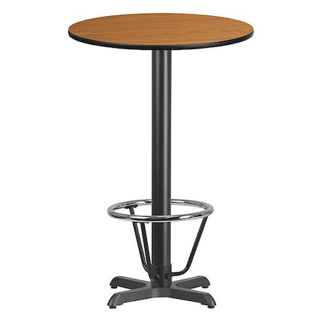 Round Laminate Table, Laminate, Wood Grain