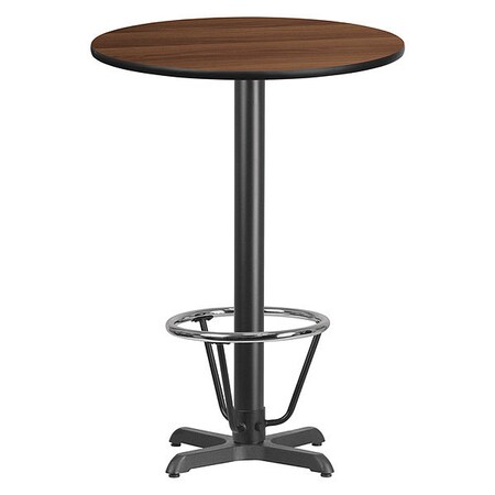 Round Laminate Table, Laminate, Wood Grain
