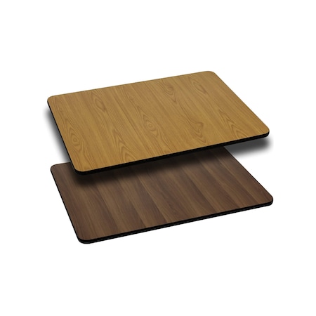 Natural/Walnut Reversible Top, 24 x 30