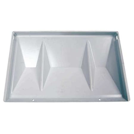 Baffle, White, Plastic, 2 7/8 in H