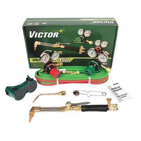 Cutting Outfit, Victor G Series, Acetylene, Welds Up To 3 in 9/16 in -18, B, CA370-V, 2-UM-350