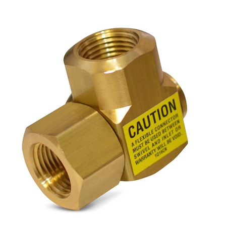 Swivel,90 Deg.,Brass,1/2 in FNPT Inlet