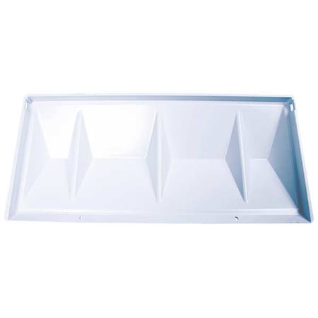 Baffle, White, Plastic, 3 in H