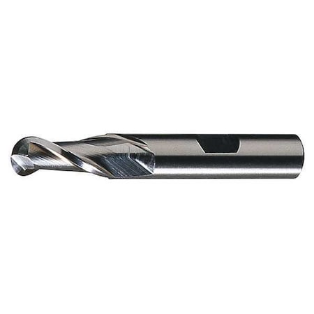 2-Flute HSS Ball Nose Single End Mill Cleveland HG-2B Bright 1x1x2-1/4x4-3/4