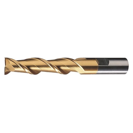 2-Flute HSS High Helix Sqaure Single End MIll Cleveland HGA-2-TN TiN 1/4x3/8x5/8x2-7/16
