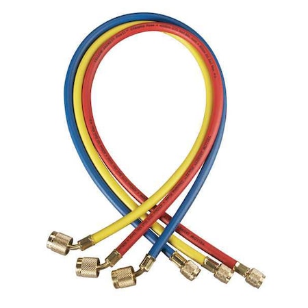 Manifold Hose Set,36 In,Red,Yellow,Blue