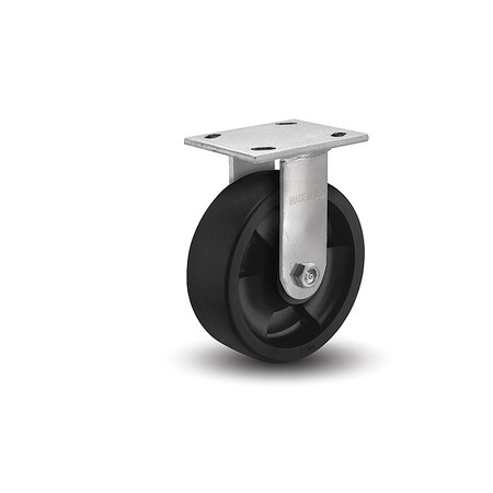 5" X 2" Non-Marking Nylon Glass Filled Hi Temp Rigid Caster, No Brake, Loads Up To 1000 lb