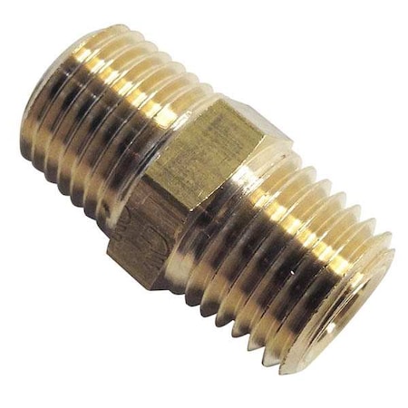 Reducing Adapter Brass Adapter, 1/8 in Male NPTF X 1/8 in Male BSPT