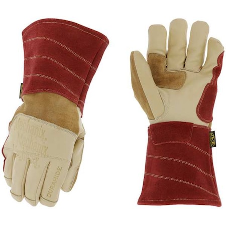 Torch Pulse Welding Gloves, Gauntlet Cuff, Keystone Thumb, Cowhide Leather, 11, 1 PR