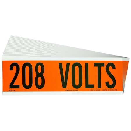 Conduit and Voltage Sign and Labels,PK25