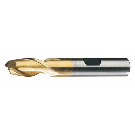 2-Flute HSS Square Single End Mill Cleveland HG-2-TN TiN 5/8"x1/2"x1-1/8"x3-3/8"