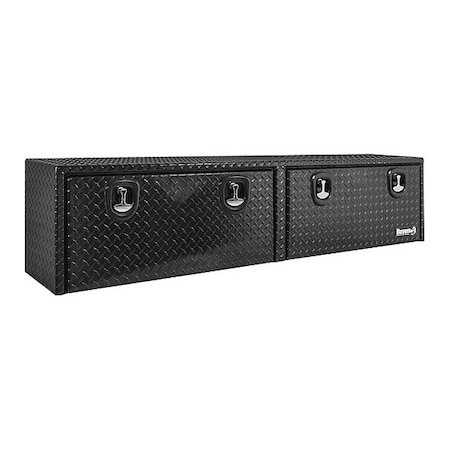 16x13x96 Inch Gloss Black Diamond Tread Aluminum Topsider Truck Box