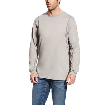 Men's FR Crew Longsleeve Tee, 8.9 cal/sq cm, M, Cotton