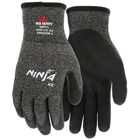 Ninja Ice Acrylic Terry Inner Lining, M, Black, White