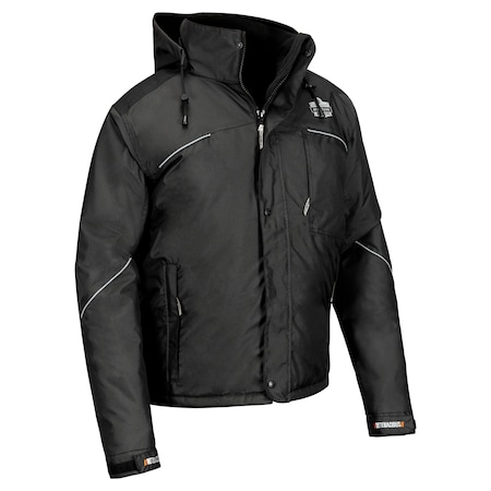 6467 XL Black Winter Work Jacket - 300D Polyester Shell