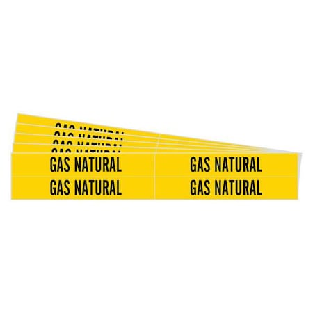Pipe Marker,Black,Gas Natural,PK5, 83553-PK