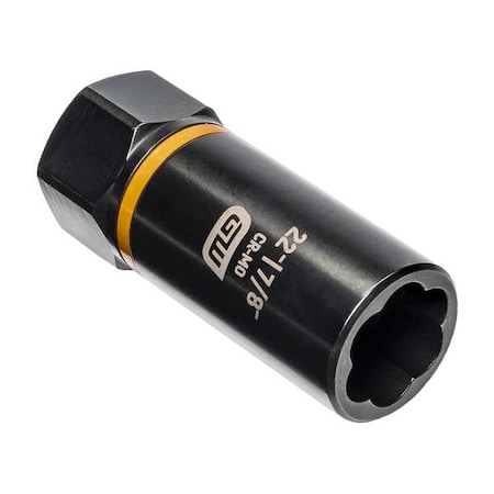 Bolt Biter Drive Deep Extraction Socket, 1/2 in Drive, 7/8 in Socket Size, 22 mm, 6 pt, Black Oxide