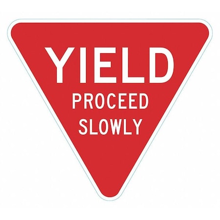 Directional Sign, 18 in H, 18 in W, Aluminum, Triangle, English, T1-6256-HI_18x18
