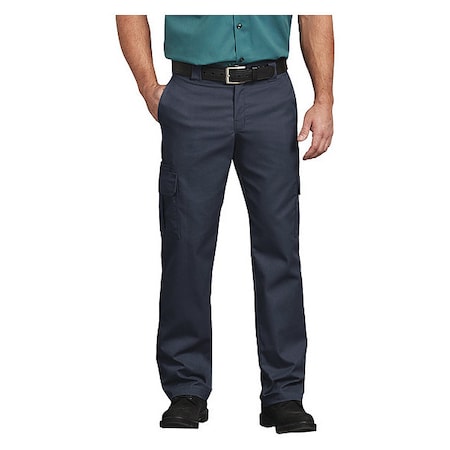 Men's Work Pants, S/M, Navy, 65% Polyester/35% Cotton Twill