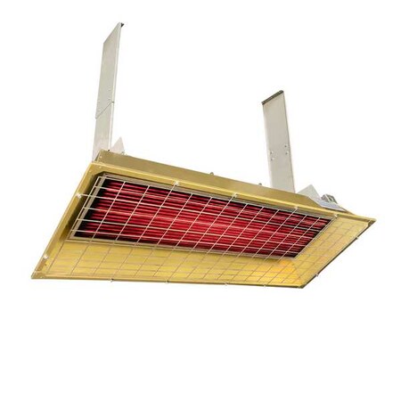 Infrared Overhead Electric Heater, 1, 3 Phase, Aluminum, 208V AC