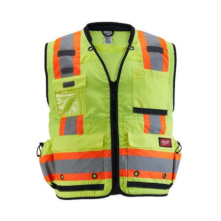 Class 2 Surveyor's High Visibility Yellow Safety Vest - Small/Medium