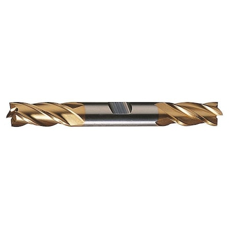 4-Flute Cobalt 8% Square Double End CenterCut Finisher CTD HDC-4C-TN TiN 1/4x3/8x5/8x3-3/8