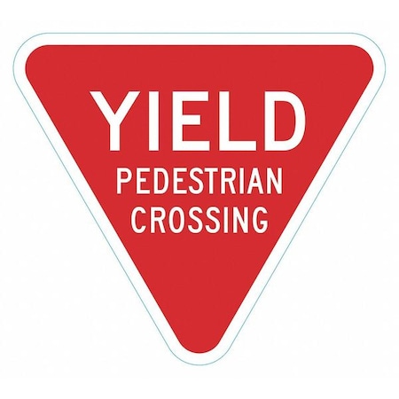 Directional Sign, 18 in H, 18 in W, Aluminum, Triangle, English, T1-6260-HI_18x18