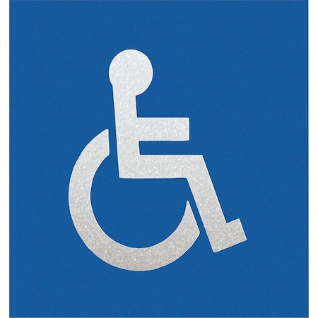 Preformed Thermoplastic Pavement Markings, Thermoplastic, 40 in Length, 40 in Width, Blue/White