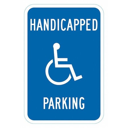 ADA Handicapped Parking Sign,18" x 12, T1-6246-HI_12x18