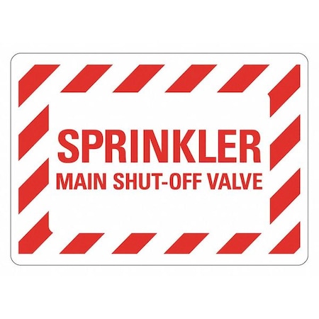 Fire Sign, 10 in Height, 14 in Width, Reflective Sheeting, Horizontal Rectangle, English
