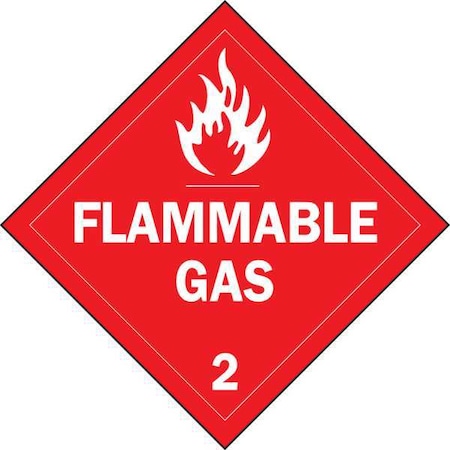 DOT Container Placard, Flammable Gas 2