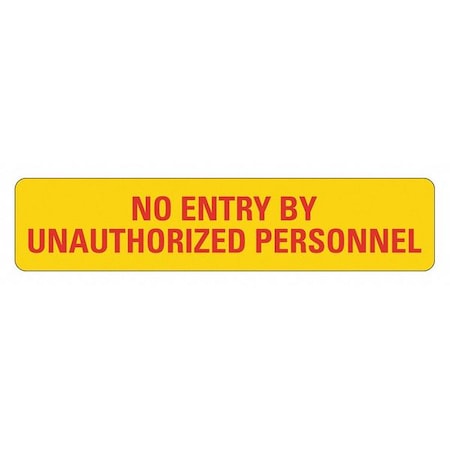 Entrance Sign, 2 in Height, 9 in Width, Non-PVC Polymer, Horizontal Rectangle, English