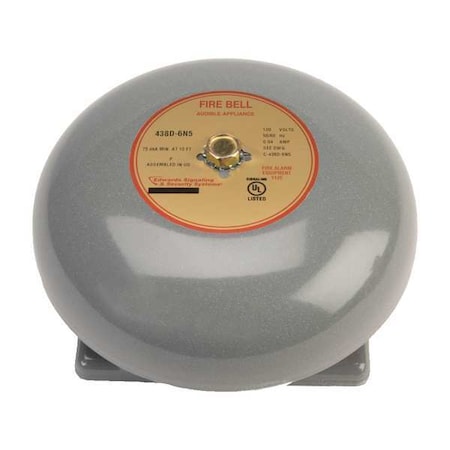 Fire Bell,Gray,6 IN.
