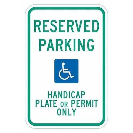 ADA Handicapped Parking Sign,18" x 12, T1-6248-HI_12x18