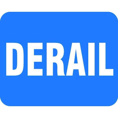 Railroad Sign, 12 in H, 15 in W, Horizontal Rectangle, English, FRR360BU