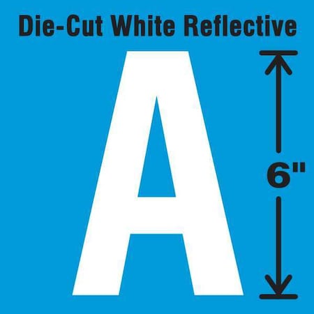 Letter Label, Vinyl, 6 in H, 2-3/4 in W
