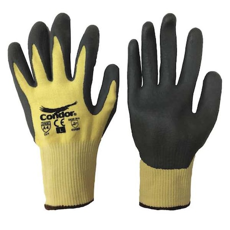 Cut-Resistant Coated Gloves, Cut Level A4 ,Dipped ,Nitrile ,Foam ,L 1 PR