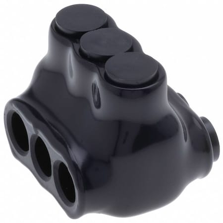 Wire Connector, 3 Port, Black, Plastisol Insulation