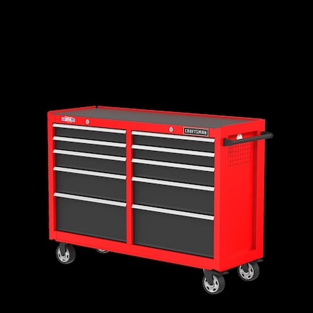 S2000 Tool Cabinet, 10 Drawer, Red, 52 in W x 18 in D x 37-1/2 in H