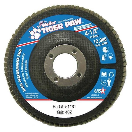 Abrasive Flap Disc, Coarse, 4-1/2 in.