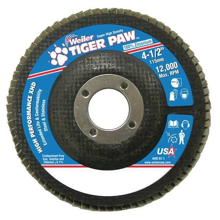 Abrasive Flap Disc, Medium, 4-1/2 in.