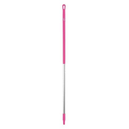 59" Color Coded Handle, 1 1/4 in Dia, Pink, Aluminum