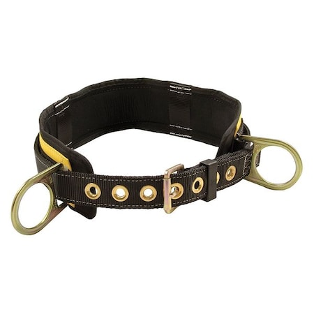 Body Belt, 2 D-Rings, Hips Location, Steel, Includes Padding: Yes ,S