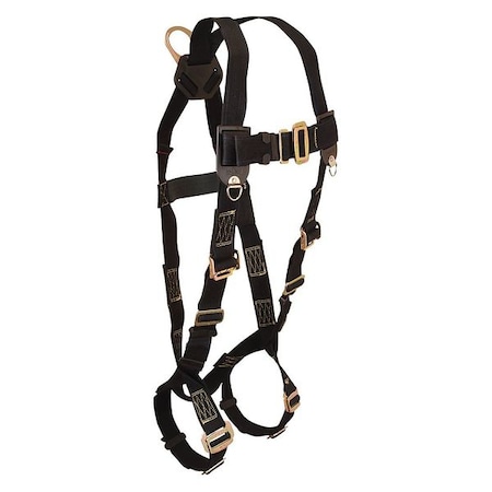 WeldTech Full Body Harness for Hot Work, XL, 425 lb., Mating Chest/ Mating Leg Straps, Back D-Ring