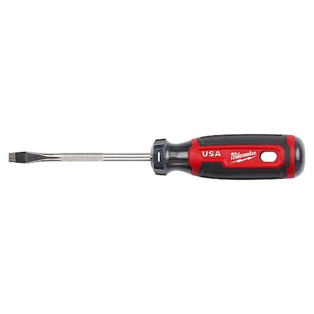 1/4 in. x 4 in. Slotted Cushion Grip Screwdriver (Made in USA)